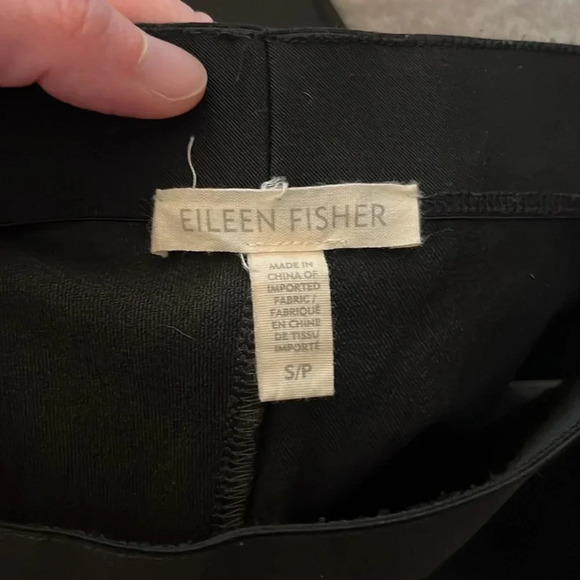 Eileen Fisher Elastic Waist Black Dress Pants Size Small - Picture 9 of 10